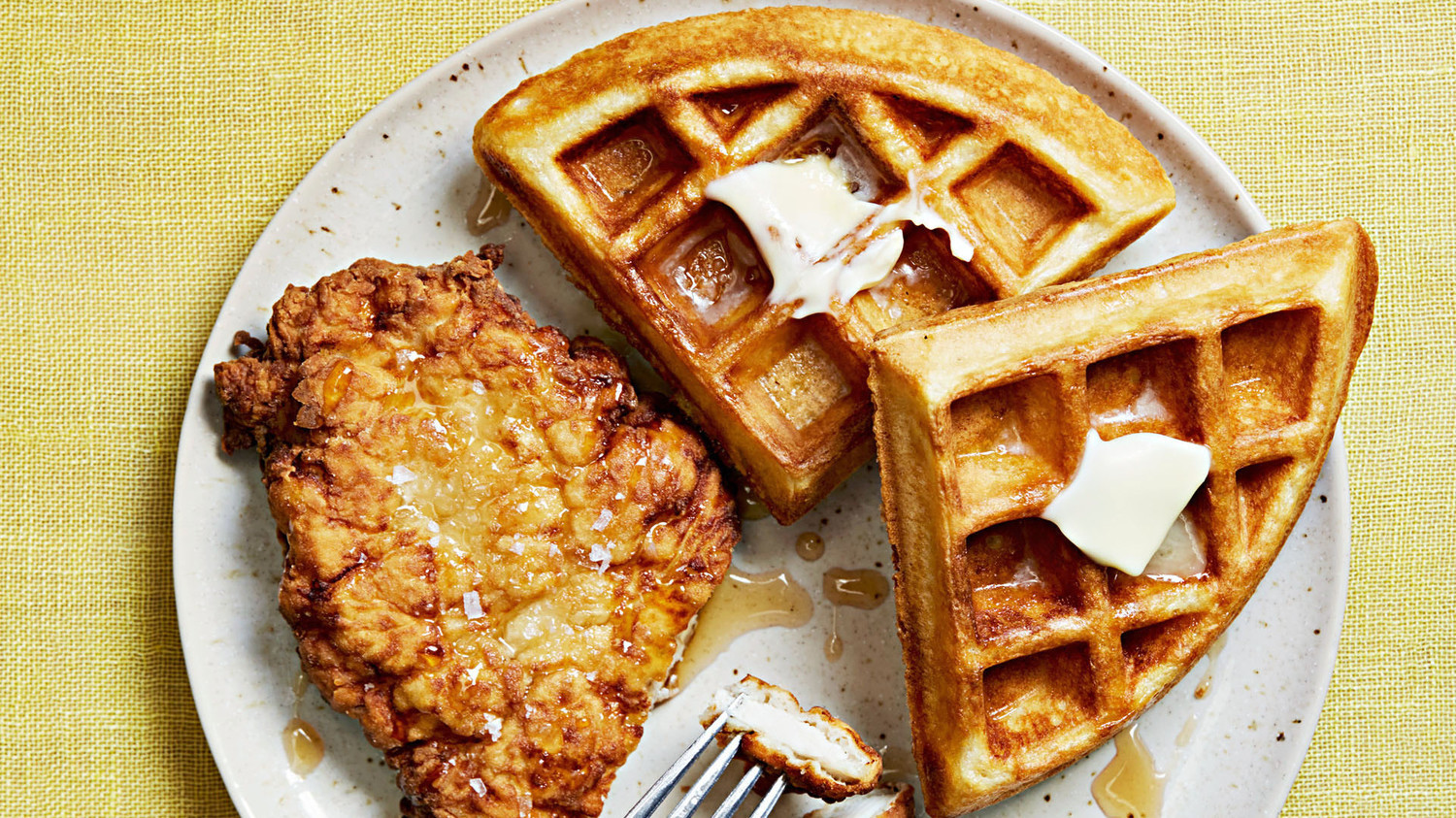 Chicken &amp; Waffles
 Quick Fried Chicken and Waffles