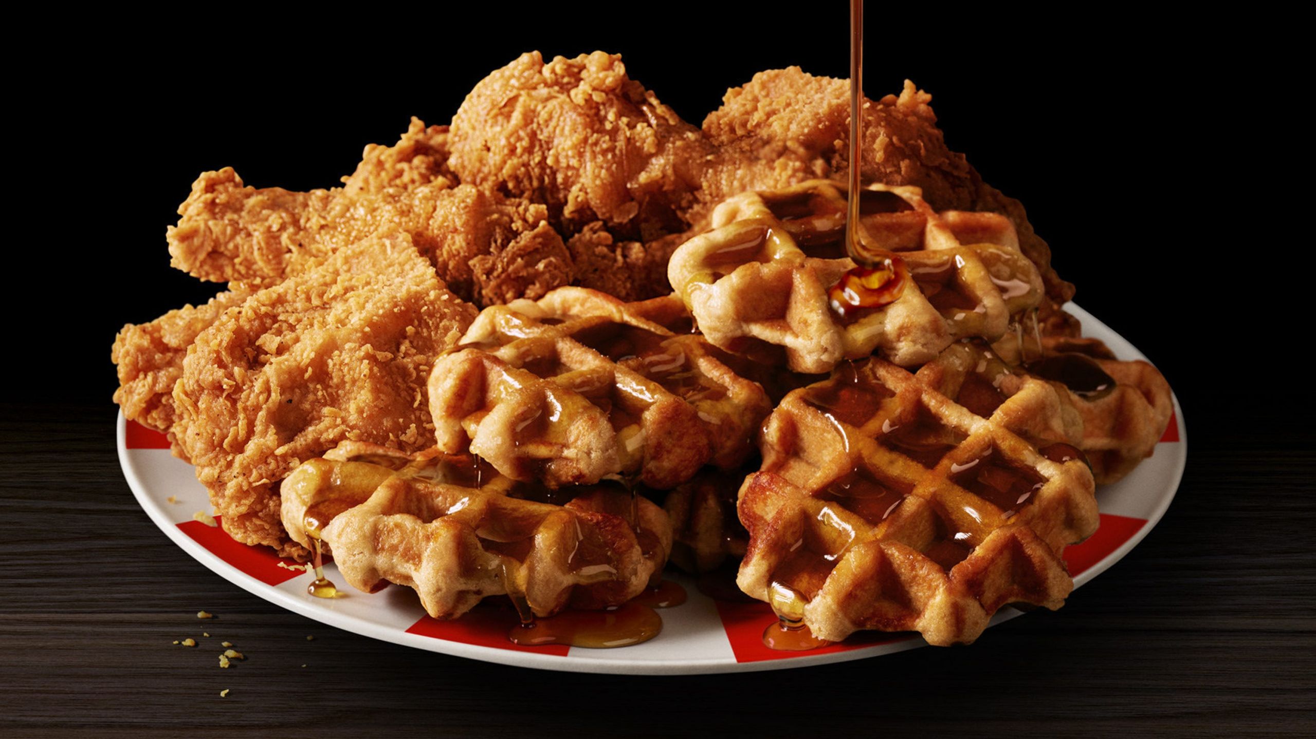 Chicken &amp; Waffles
 KFC chicken and waffles is added to menu for a limited time