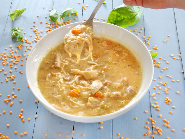 Chicken And Lentil Soup
 Slow Cooker Chicken and Red Lentil Soup