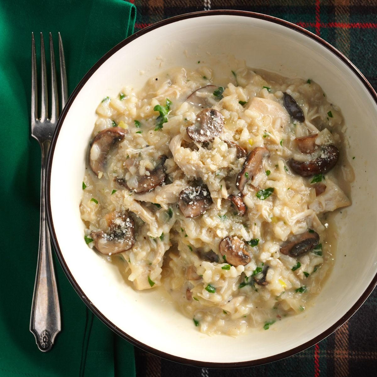 Chicken And Mushrooms Risotto
 Risotto with Chicken and Mushrooms Recipe