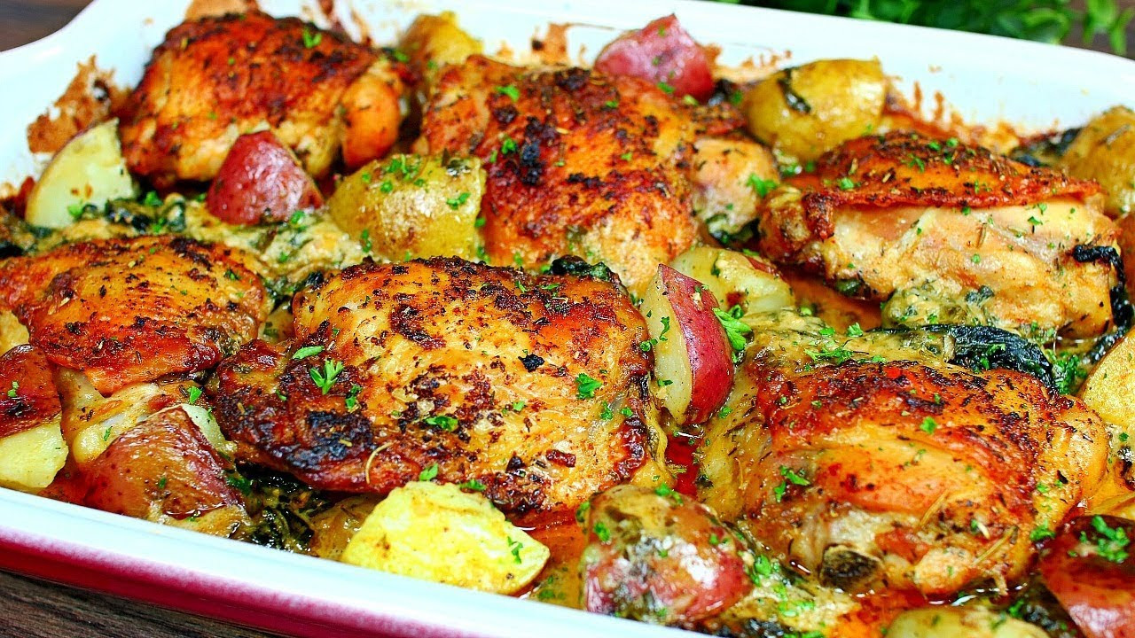 Chicken And Potato Recipes
 Creamy Garlic Butter Chicken and Potatoes Recipe Easy