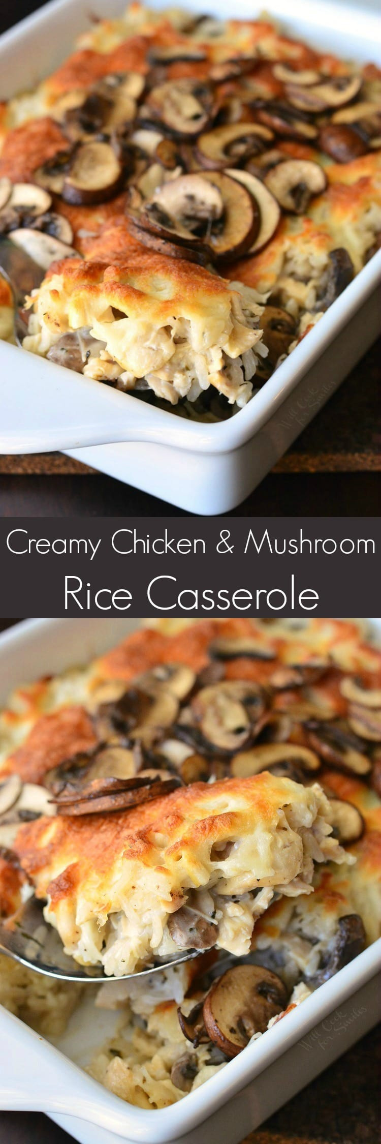 Chicken And Rice Casserole Recipe Cream Of Mushroom
 Creamy Chicken Mushroom Rice Casserole Will Cook For Smiles