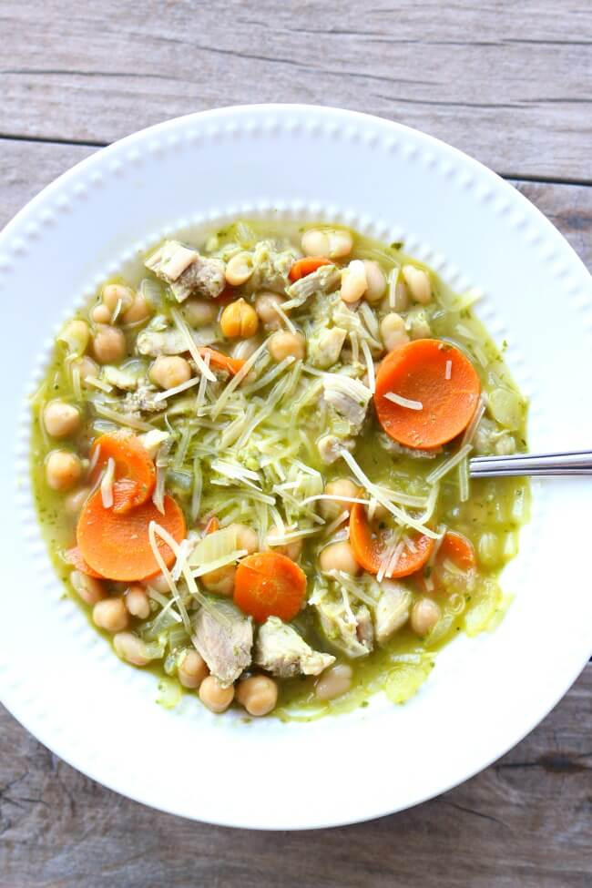 Chicken And White Bean Soup
 Slow Cooker Chicken Pesto Bean Soup 365 Days of Slow
