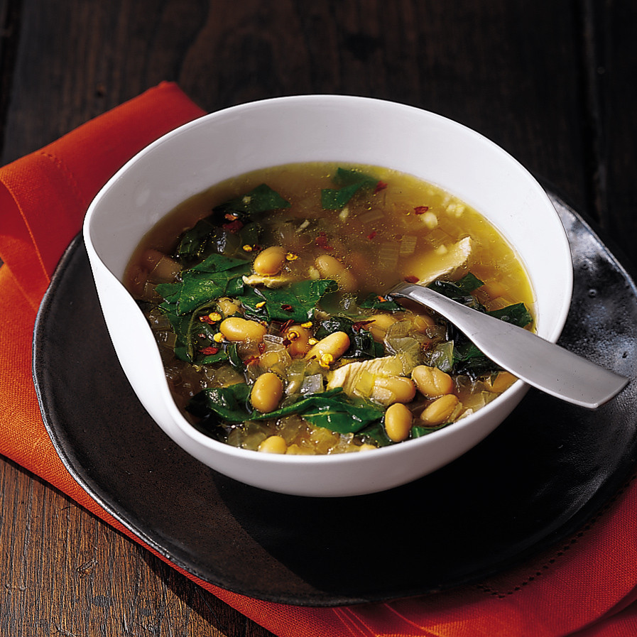 Chicken And White Bean Soup
 Garlicky White Bean Soup with Chicken and Chard Recipe