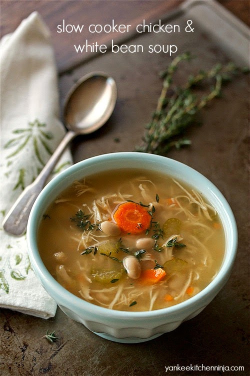 Chicken And White Bean Soup
 Slow cooker chicken and white bean soup