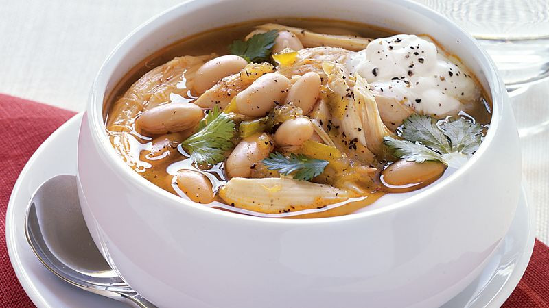 Chicken And White Bean Soup
 Southwestern Chicken and White Bean Soup recipe from Betty