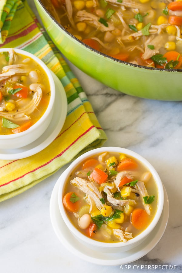 Chicken And White Bean Soup
 Healthy Chicken White Bean Soup A Spicy Perspective