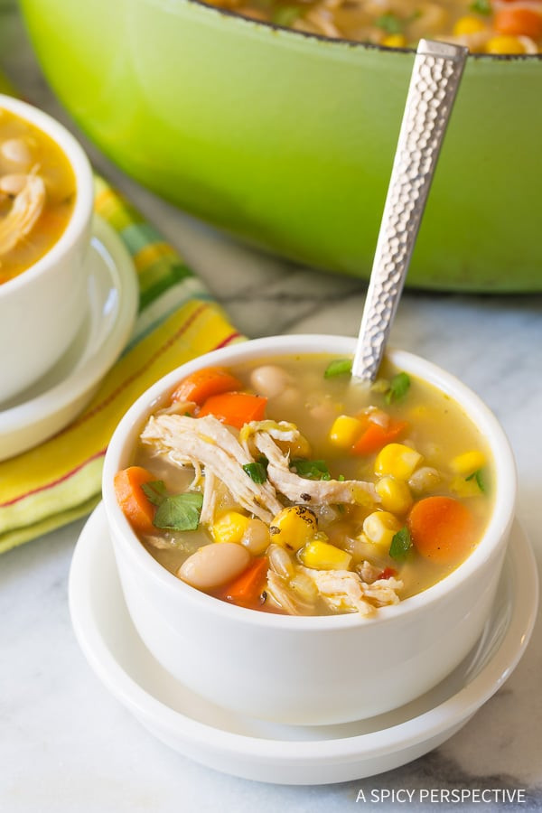 Chicken And White Bean Soup
 Healthy Chicken White Bean Soup A Spicy Perspective