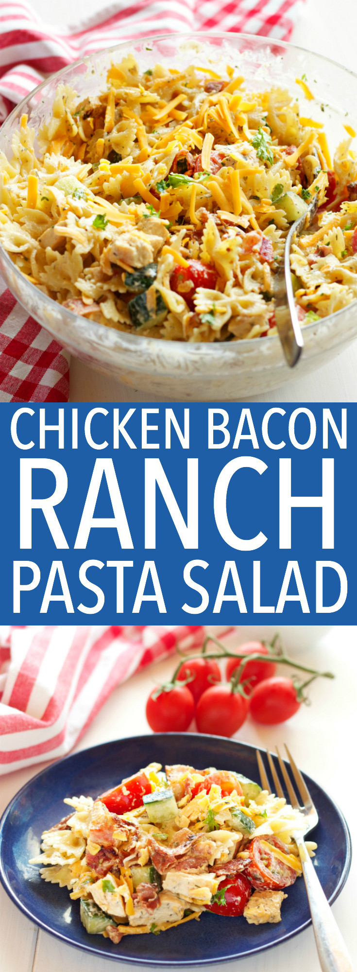 Chicken Bacon Ranch Pasta Salad
 chicken bacon ranch pasta salad pinterest The Busy Baker