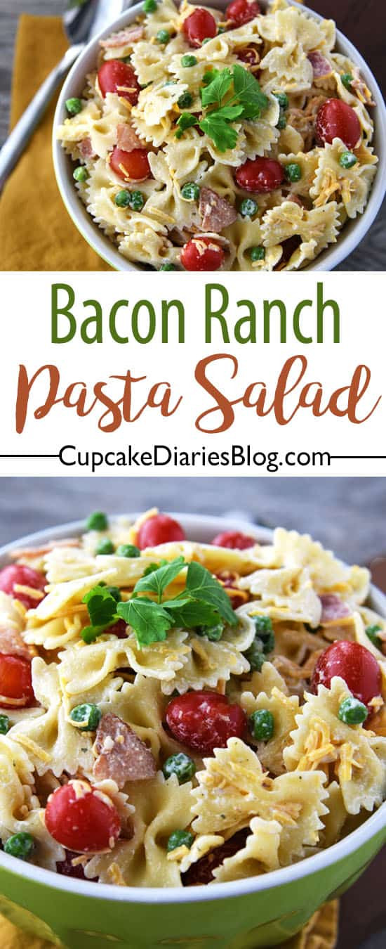 Chicken Bacon Ranch Pasta Salad
 Bacon Ranch Pasta Salad