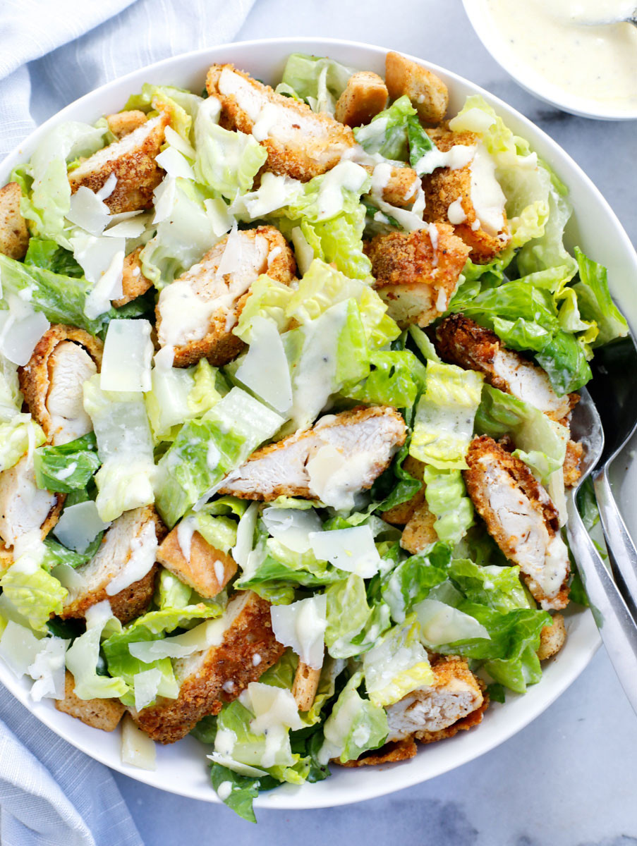 Chicken Ceasar Salad
 Crispy Chicken Caesar Salad Recipe