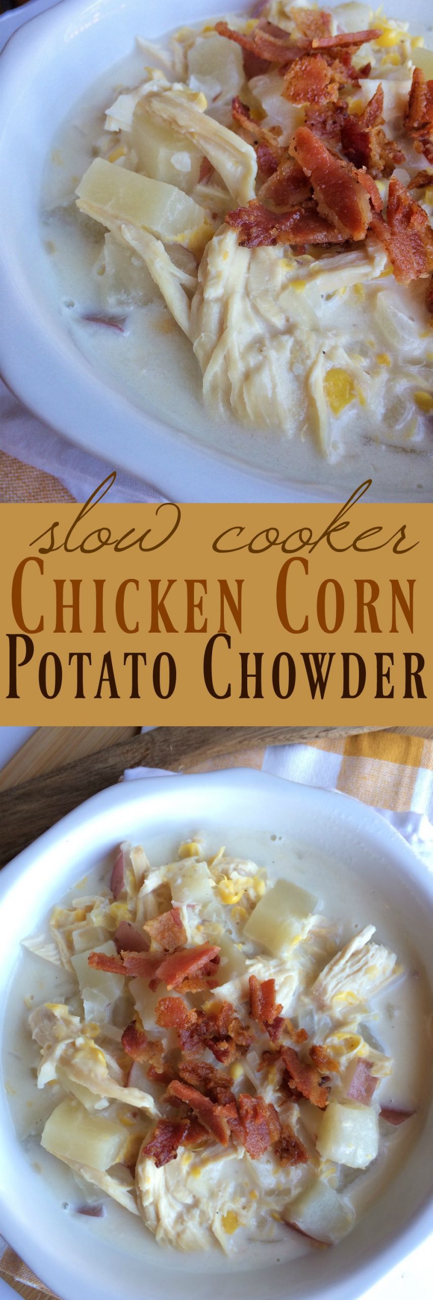 Chicken Corn Chowder Slow Cooker
 Slow Cooker Chicken Corn Potato Chowder To her as Family