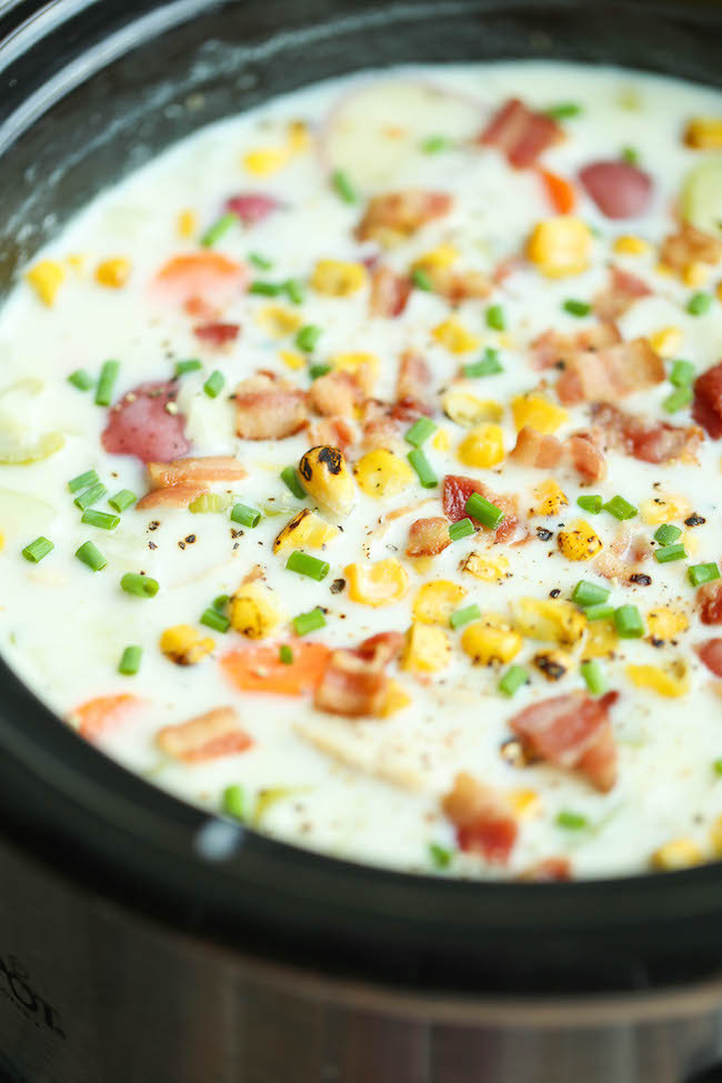 Chicken Corn Chowder Slow Cooker
 Slow Cooker Chicken and Corn Chowder Damn Delicious