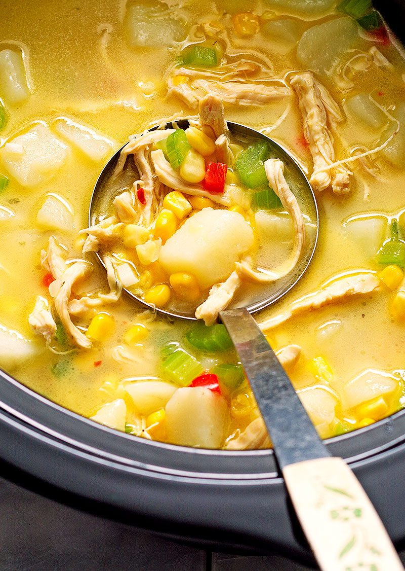 Chicken Corn Soup Slow Cooker
 Slow Cooker Chicken Corn Chowder — Eatwell101