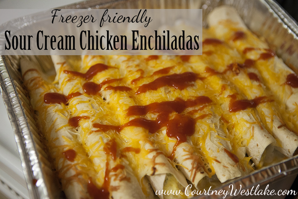 Chicken Enchiladas With Cream Of Chicken Soup
 Freezer Cooking Sour Cream Chicken Enchiladas Courtney