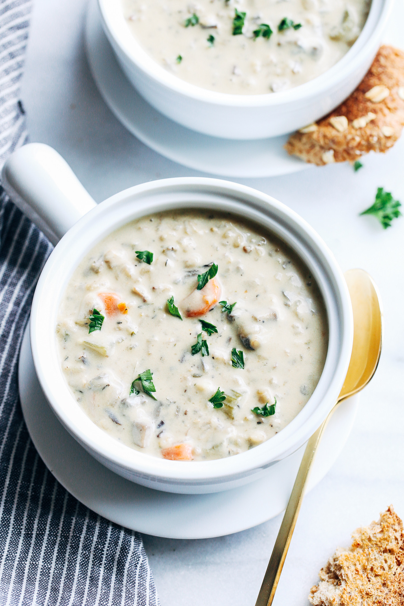 Chicken Mushroom And Wild Rice Soup
 Creamy Wild Rice Mushroom Soup Making Thyme for Health
