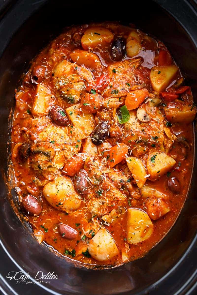 Chicken Potato Slow Cooker Stew
 Slow Cooker Chicken Cacciatore With Potatoes Cafe Delites
