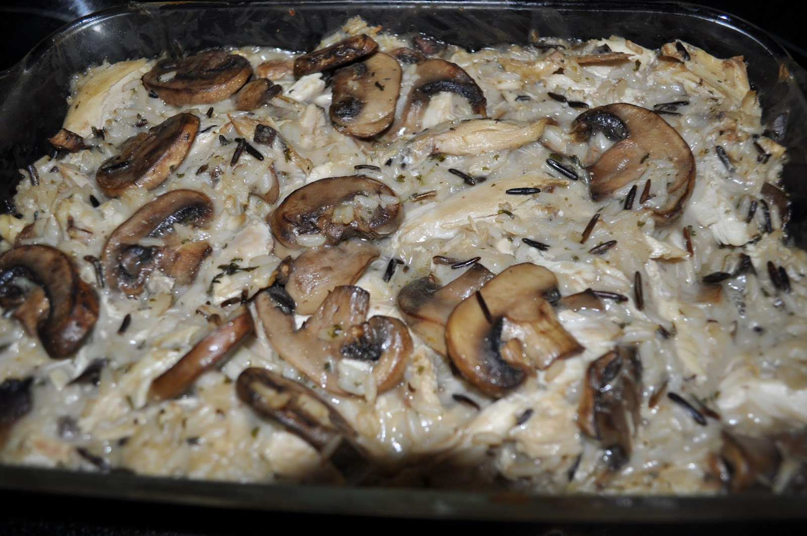 Chicken Rice Mushroom Casserole
 chicken wild rice mushroom soup casserole