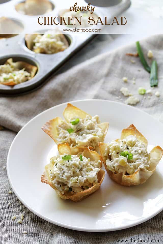Chicken Salad Appetizers
 Chunky Chicken Salad Cups