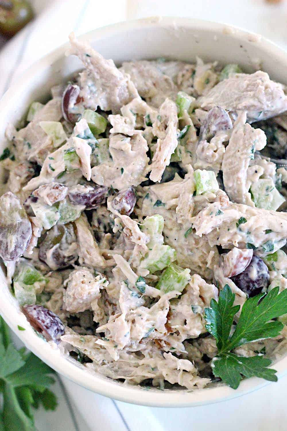 Chicken Salad With Grapes And Nuts
 creamy chicken salad with grapes