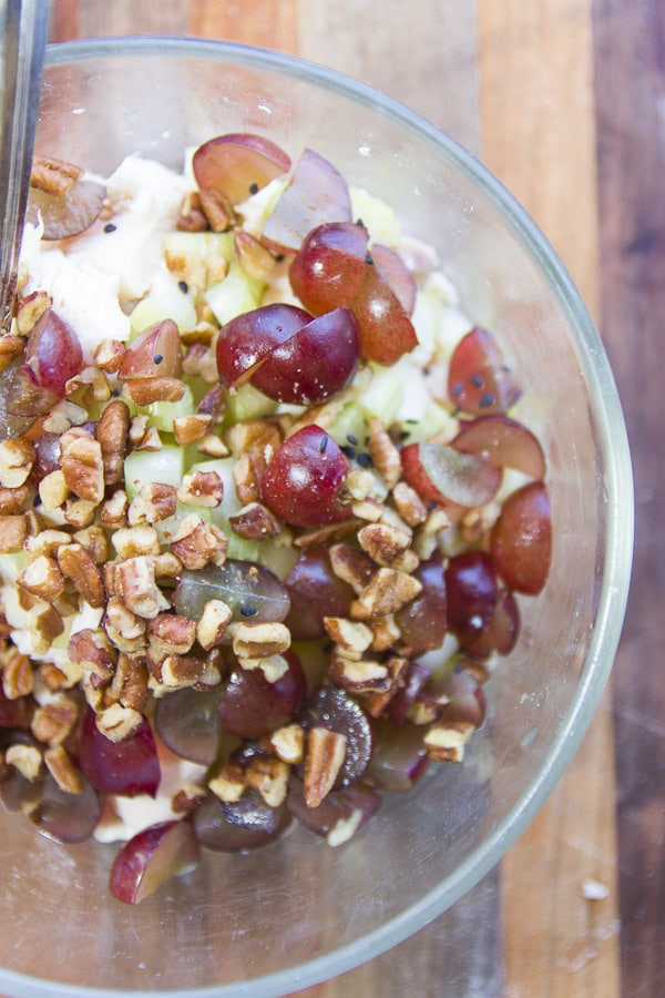 Chicken Salad With Grapes And Nuts
 Chicken salad with grapes and pecans