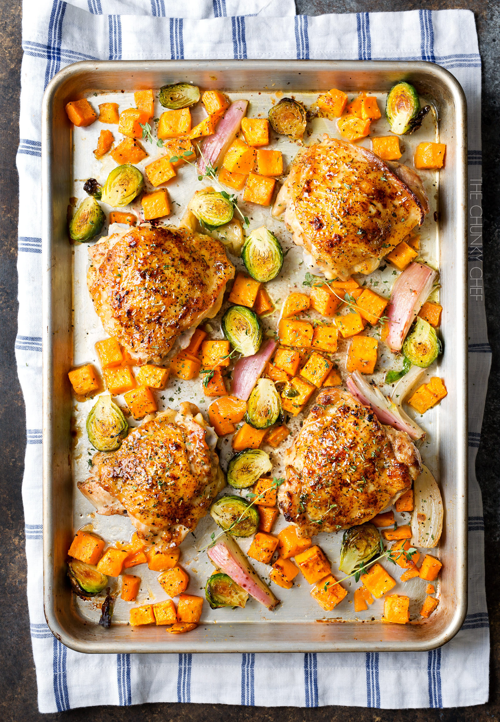 Chicken Sheet Pan Dinners
 Sheet Pan Maple Mustard Roasted Chicken The Chunky Chef