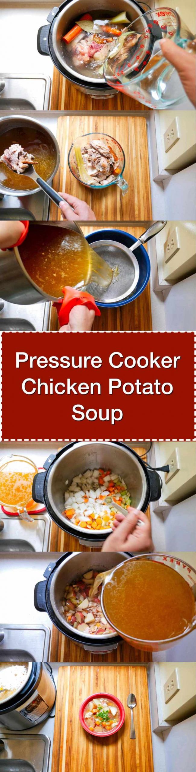 Chicken Soup From Scratch
 Pressure Cooker Chicken Potato Soup from Scratch