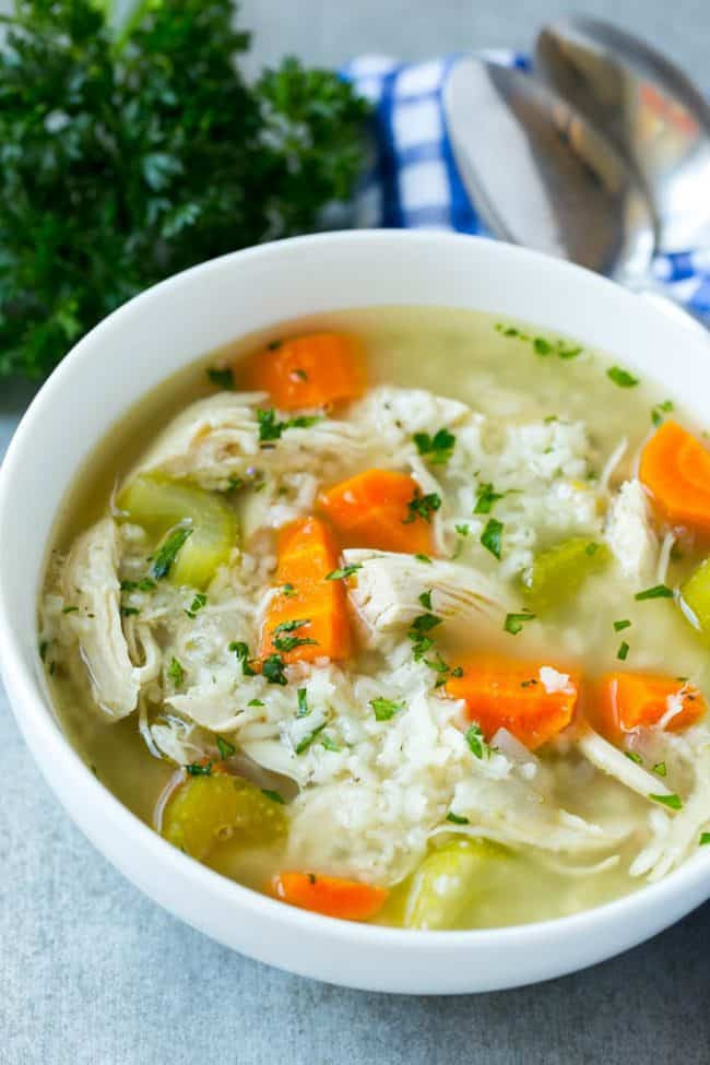 Chicken Soup With Rice
 Slow Cooker Chicken and Rice Soup