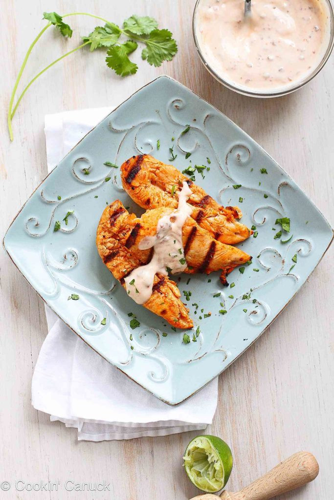 Chicken Tenders Calories
 Grilled Chicken Tenders Recipe with Chipotle Lime Yogurt