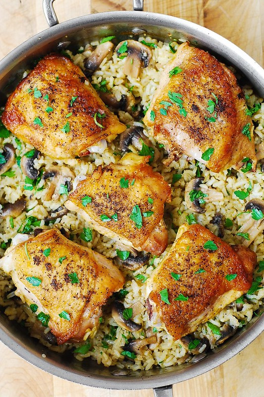 Chicken Thigh Dinner Recipes
 Chicken Thighs with Mushroom Rice Julia s Album