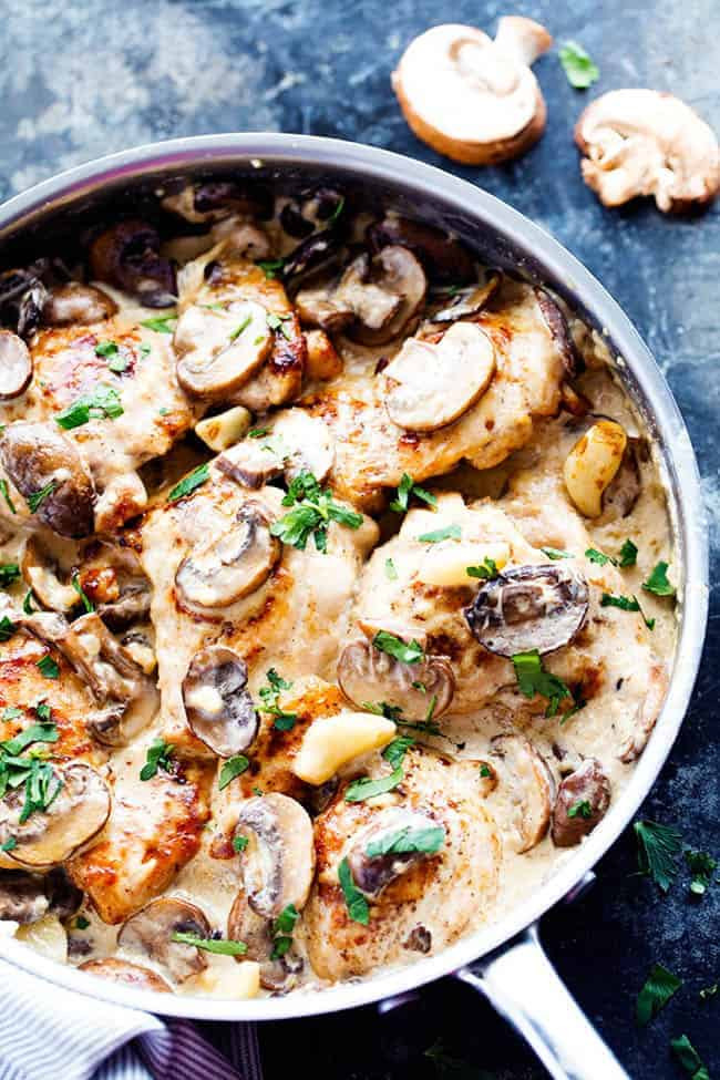 Chicken Thighs And Mushroom Recipes
 Creamy Garlic Mushroom Chicken