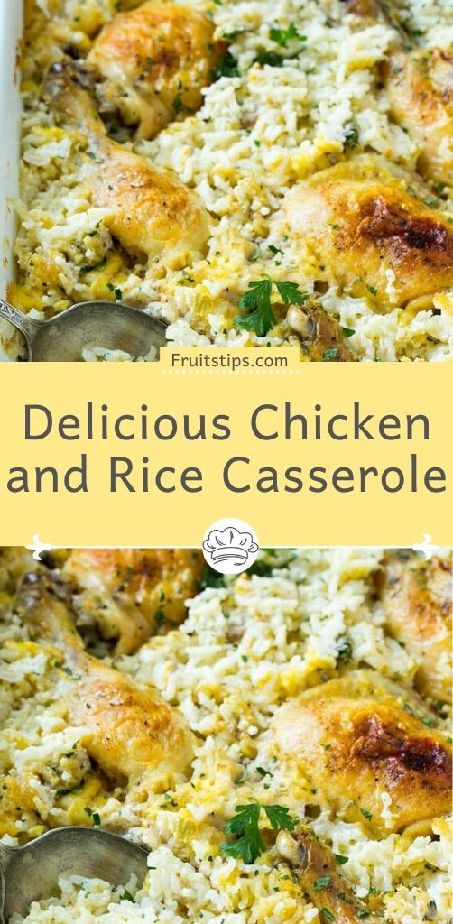 Chicken Thighs And Rice Casserole Cream Of Mushroom
 Delicious Chicken and Rice Casserole in 2020 With images