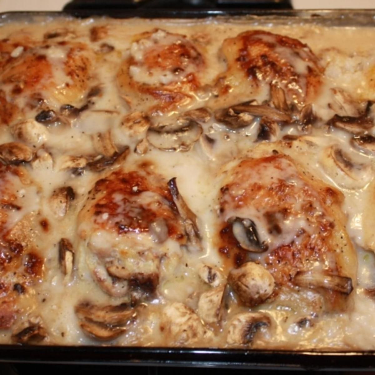 Chicken Thighs And Rice Casserole Cream Of Mushroom
 Smothered Chicken with Rice Recipe