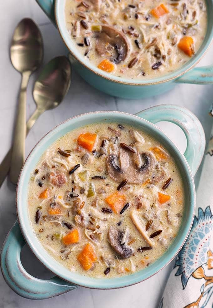 Chicken Wild Rice Mushroom Soup
 Instant Pot Wild Rice Soup with Chicken