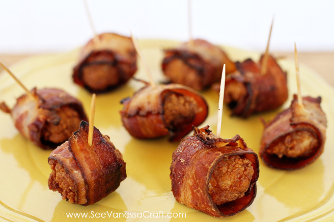 Chicken Wrapped In Bacon Appetizers
 recipe bacon wrapped chicken holiday appetizer See
