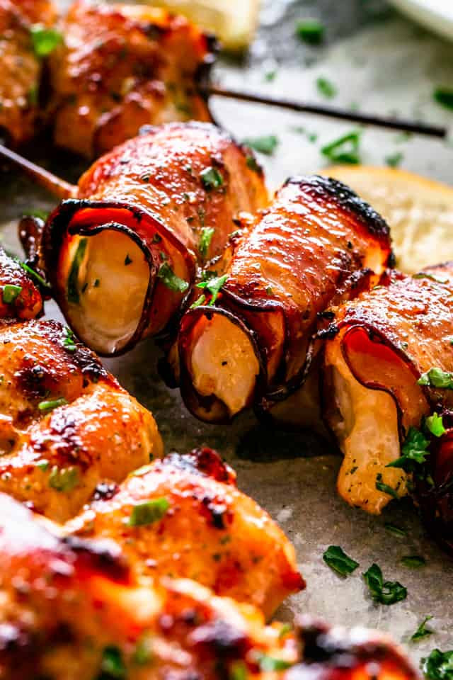 Chicken Wrapped In Bacon Appetizers
 Bacon Wrapped Chicken Skewers