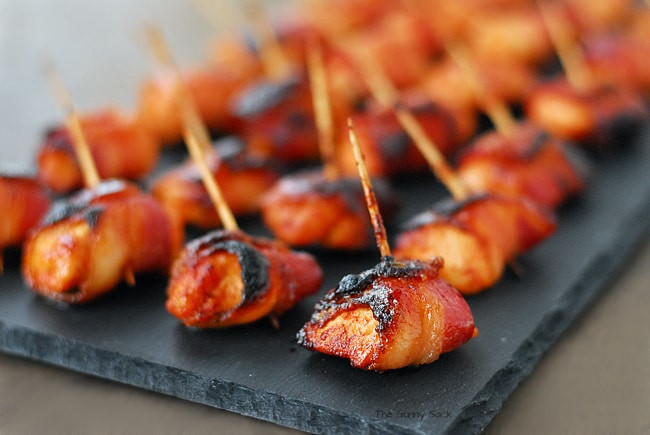Chicken Wrapped In Bacon Appetizers
 Sweet and Spicy Sriracha Bacon Chicken Bites