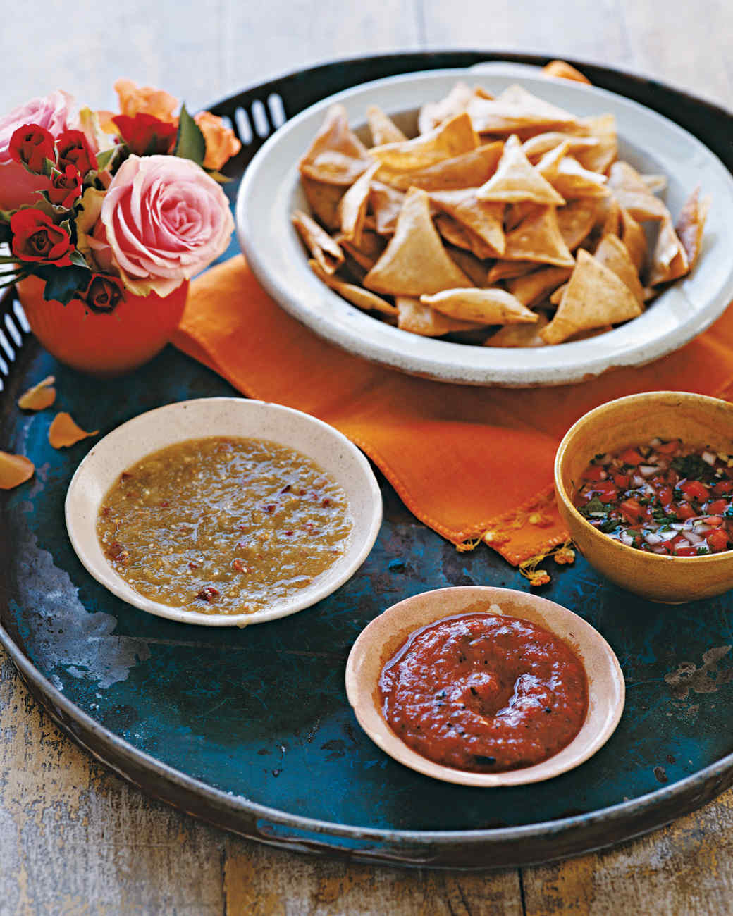 Chips And Salsa Recipe
 Salsa Trio and Homemade Tortilla Chips Recipe
