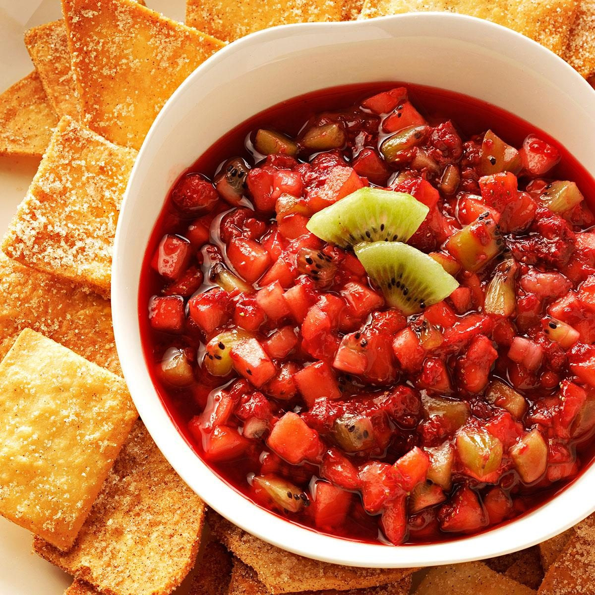 Chips And Salsa Recipe
 Fruit Salsa with Cinnamon Tortilla Chips Recipe