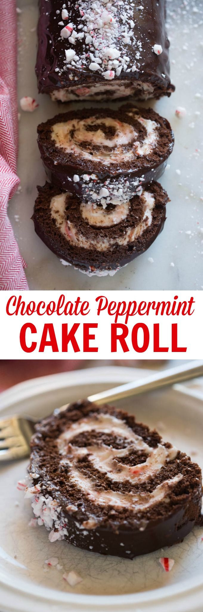 Chocolate Cake Roll With Cream Cheese Filling
 Chocolate Peppermint Cake Roll Recipe