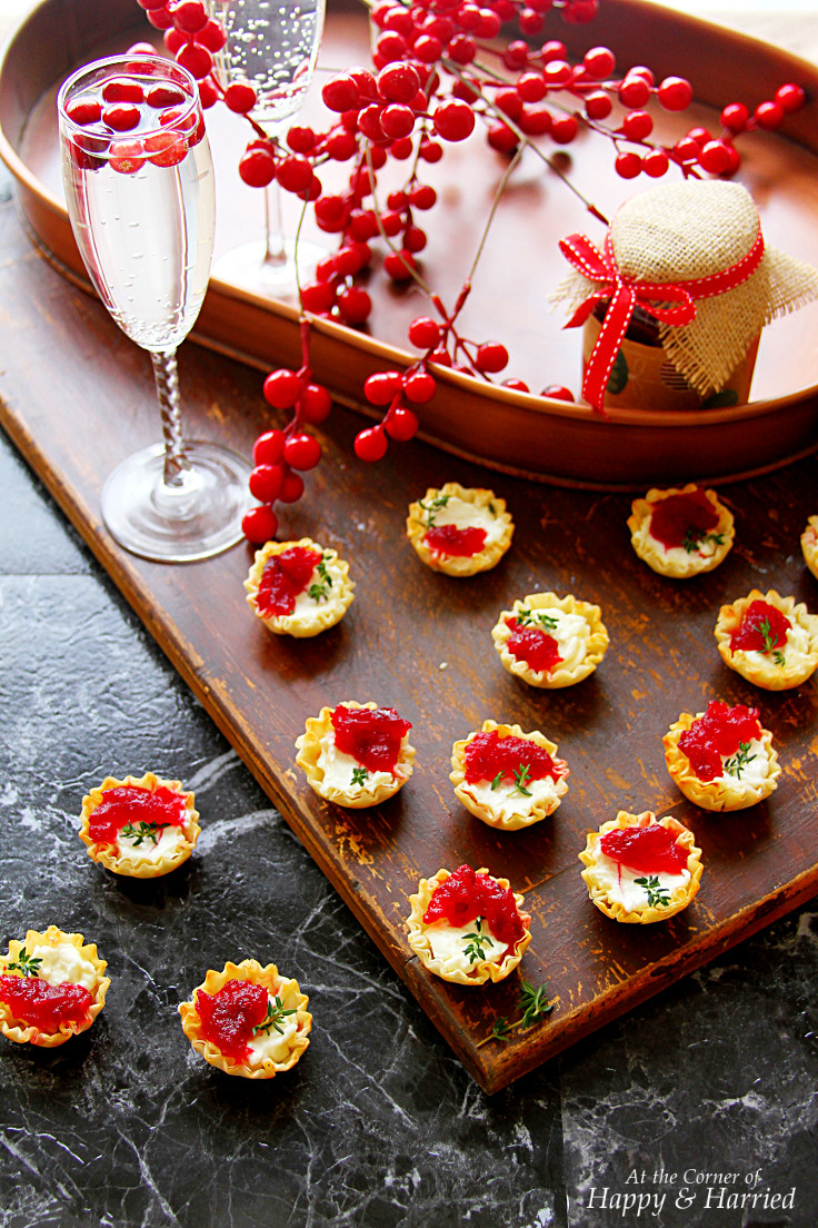 Christmas Appetizers Pinterest
 Cranberry & Cream Cheese Mini Phyllo Bites Christmas