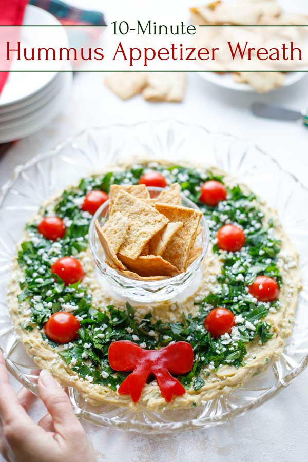 Christmas Appetizers Recipes
 Easy Christmas Appetizer "Hummus Wreath" Two Healthy