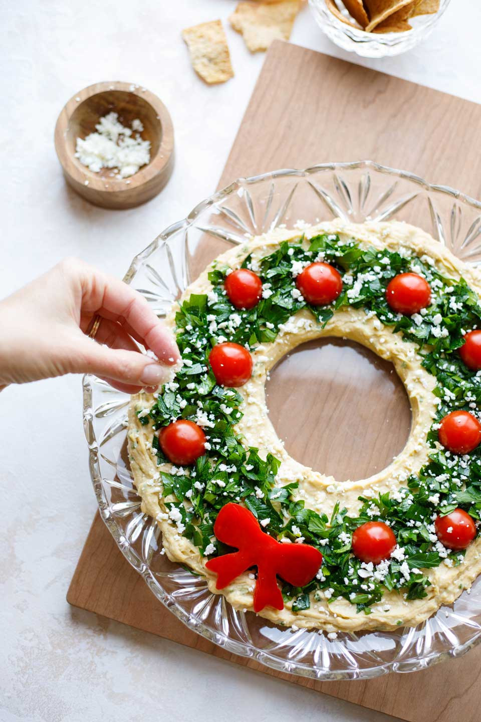 Christmas Cold Appetizers
 Easy Christmas Appetizer "Hummus Wreath" Two Healthy