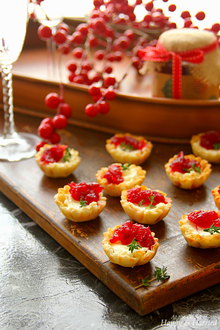 Christmas Party Appetizers Pinterest
 Cranberry & Cream Cheese Mini Phyllo Bites Christmas