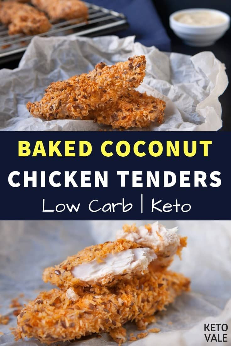 Coconut Chicken Tenders
 Keto Baked Coconut Chicken Tenders Low Carb Recipe