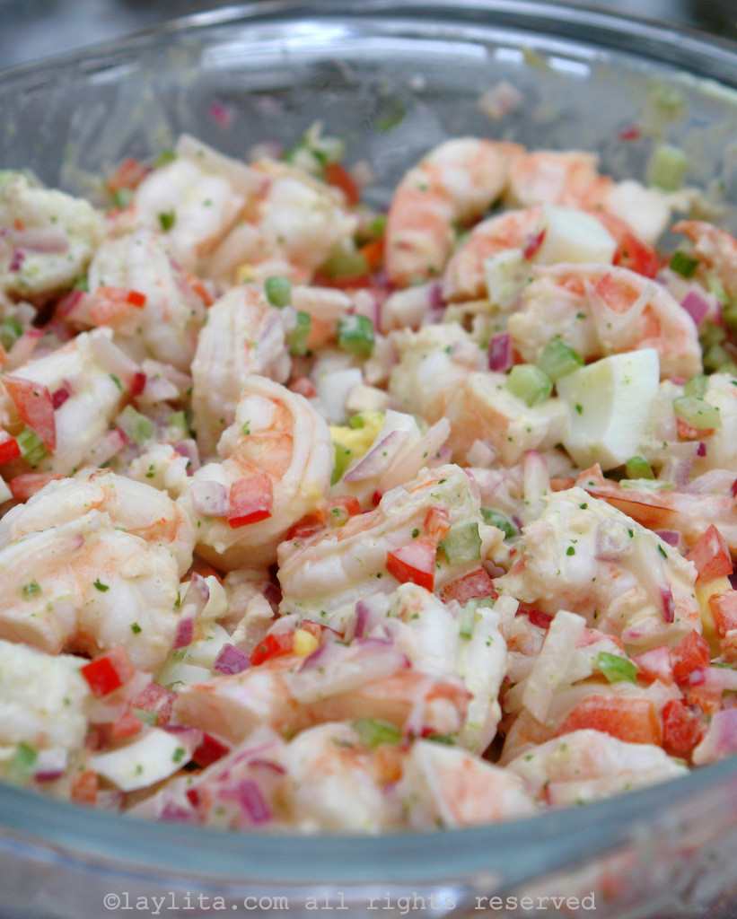 Cold Shrimp Salad
 Shrimp salad with cilantro mayonnaise – Laylita’s Recipes