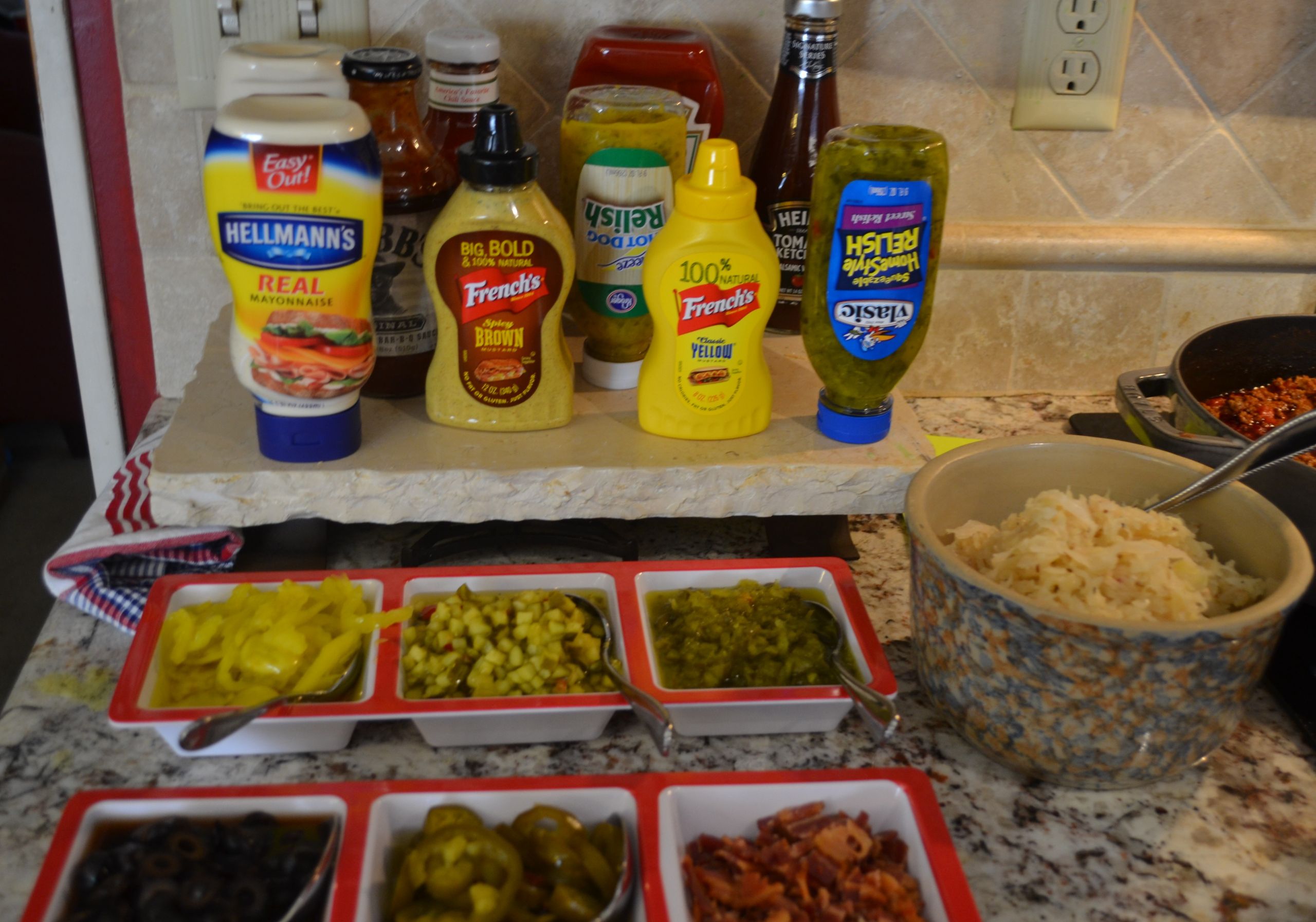 Condiments For Hot Dogs
 Hot Dog Bar – July 4 2014