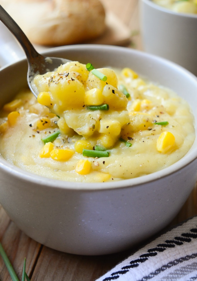Corn Chowder Vegan
 Vegan Potato Corn Chowder
