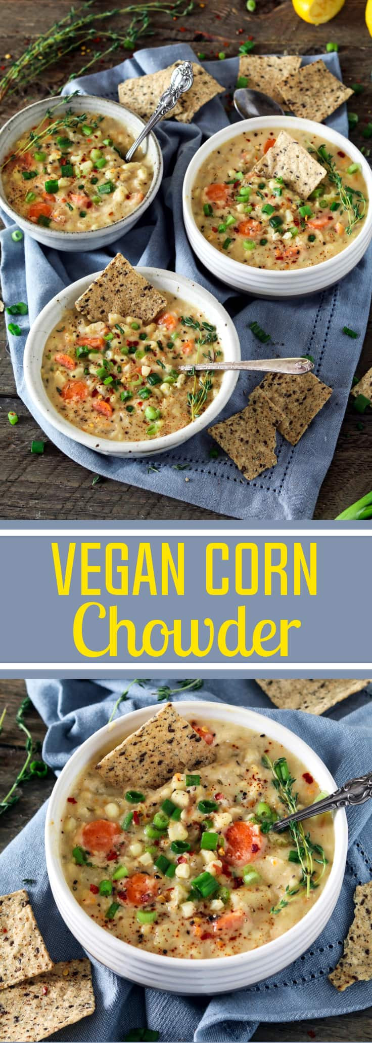 Corn Chowder Vegan
 Creamy Vegan Corn Chowder Vegan Huggs