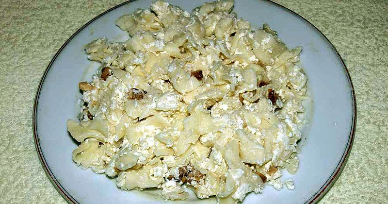 Cottage Cheese And Noodles
 My World Noodles with Bacon and Cottage Cheese